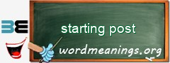 WordMeaning blackboard for starting post